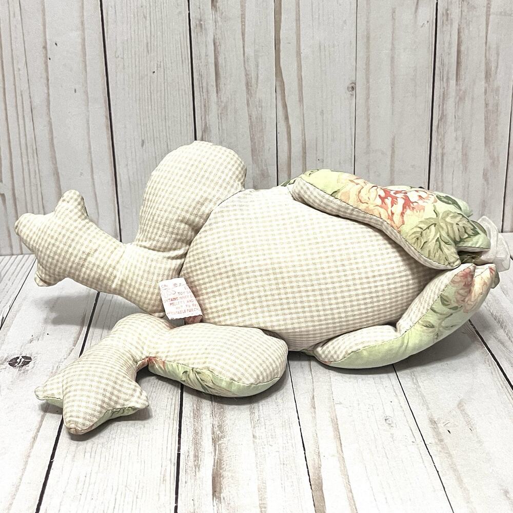 Vintage Cottagecore Russ Berrie FLORRIE FROG Flower Rare Paperweight/Doorstop - Picture 4 of 8